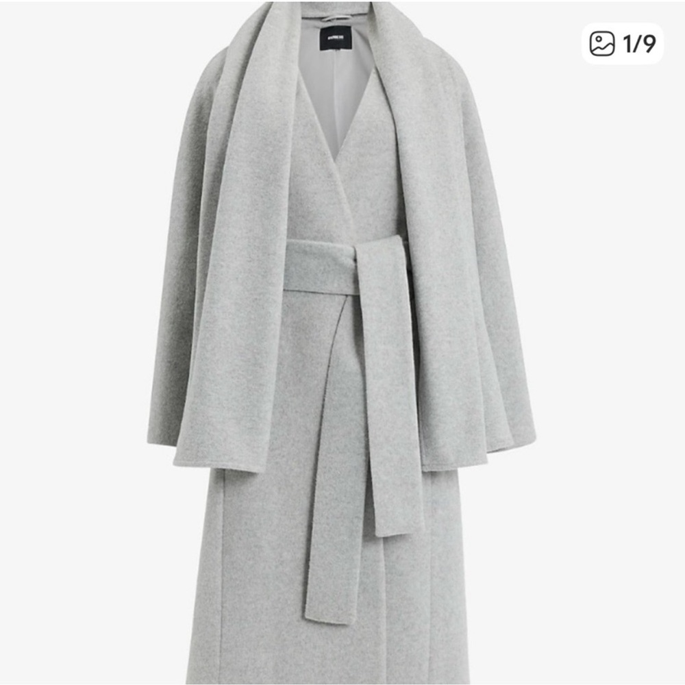 Express Gray Maxi Coat
